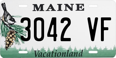 ME license plate 3042VF