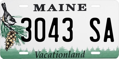 ME license plate 3043SA