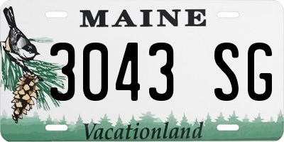 ME license plate 3043SG