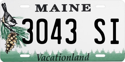 ME license plate 3043SI
