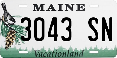 ME license plate 3043SN