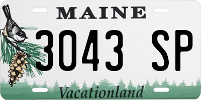ME license plate 3043SP