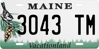 ME license plate 3043TM
