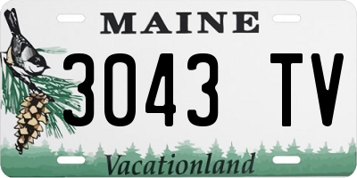 ME license plate 3043TV