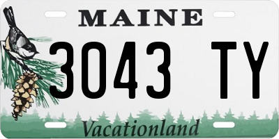 ME license plate 3043TY