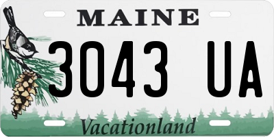 ME license plate 3043UA