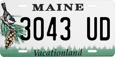 ME license plate 3043UD