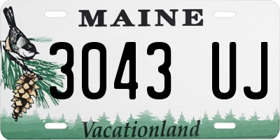 ME license plate 3043UJ