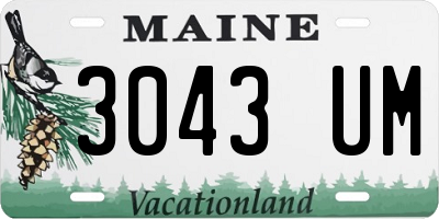 ME license plate 3043UM