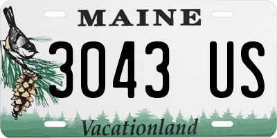 ME license plate 3043US