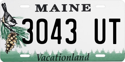 ME license plate 3043UT
