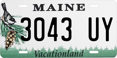 ME license plate 3043UY