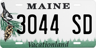 ME license plate 3044SD