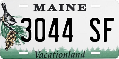 ME license plate 3044SF