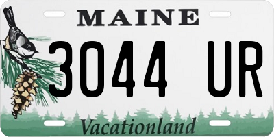 ME license plate 3044UR