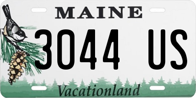 ME license plate 3044US