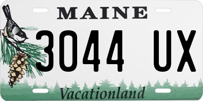 ME license plate 3044UX