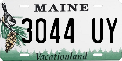ME license plate 3044UY
