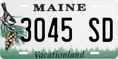 ME license plate 3045SD