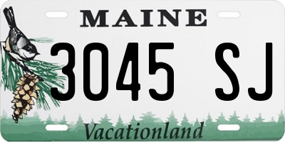 ME license plate 3045SJ