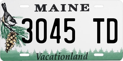 ME license plate 3045TD