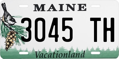 ME license plate 3045TH
