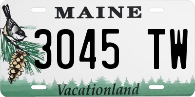 ME license plate 3045TW