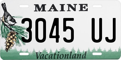 ME license plate 3045UJ