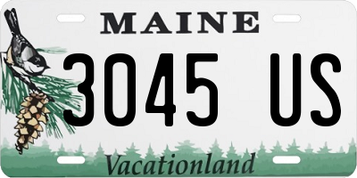 ME license plate 3045US