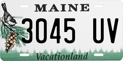 ME license plate 3045UV