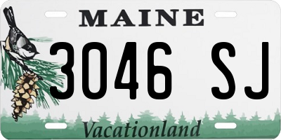 ME license plate 3046SJ