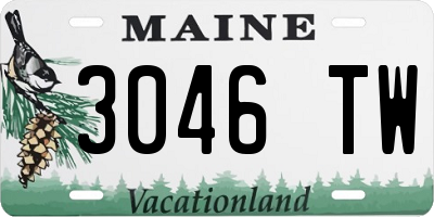 ME license plate 3046TW