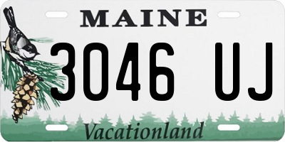 ME license plate 3046UJ