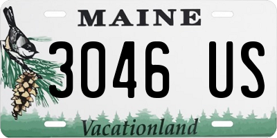 ME license plate 3046US