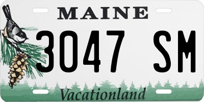 ME license plate 3047SM