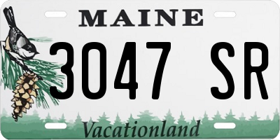 ME license plate 3047SR