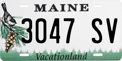 ME license plate 3047SV