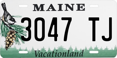 ME license plate 3047TJ