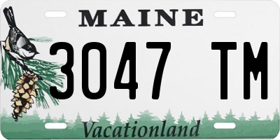 ME license plate 3047TM