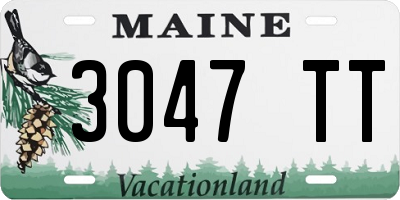 ME license plate 3047TT
