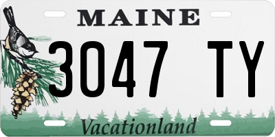 ME license plate 3047TY