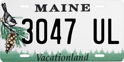 ME license plate 3047UL