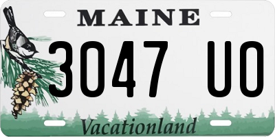 ME license plate 3047UO