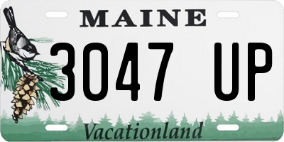 ME license plate 3047UP