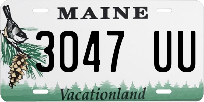 ME license plate 3047UU