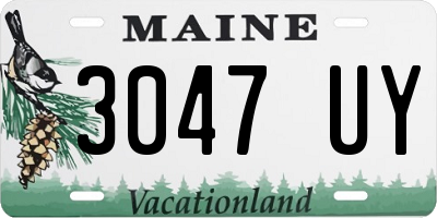 ME license plate 3047UY