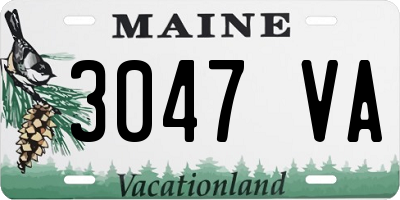 ME license plate 3047VA