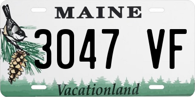 ME license plate 3047VF