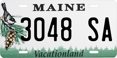 ME license plate 3048SA