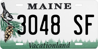 ME license plate 3048SF